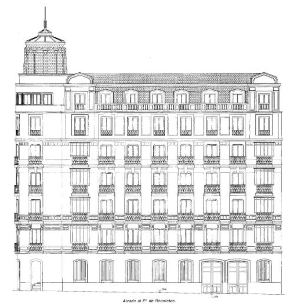 Obras de ampliación banco hipotecario y del centro de gestión catastral en el paseo de la Castellana